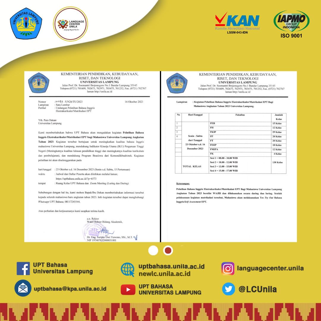 Pelatihan Bahasa Inggris Ekstrakurikuler